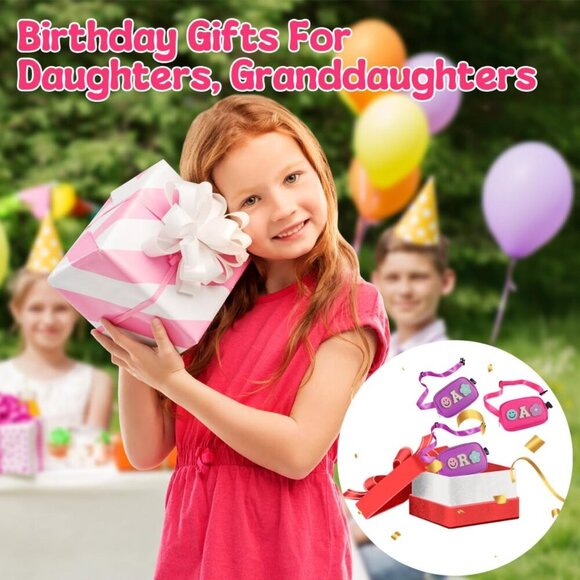 Personalized Pink Fanny Pack for Girls - Stylish Preppy Belt Bag (J Initial) - Picture 7 of 7